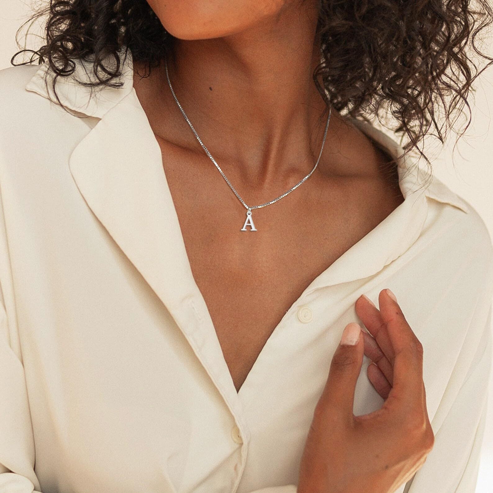 18K Gold Plated Delicate Alphabet Necklace A-Z Personalized Gift Fashion Jewelry