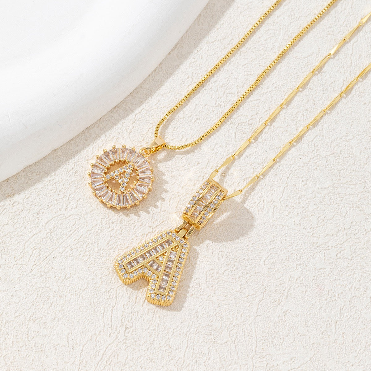[Last Day 50% Off] 2-Pack - 18K Gold Initial Pendant Necklace（Free shipping）