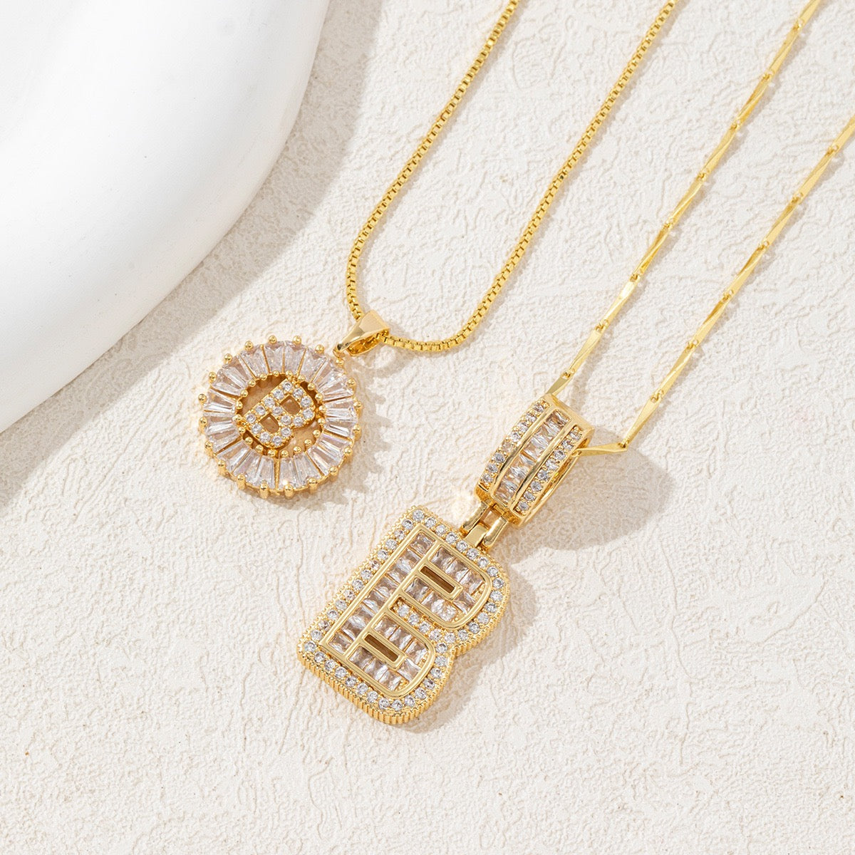 [Last Day 50% Off] 2-Pack - 18K Gold Initial Pendant Necklace（Free shipping）