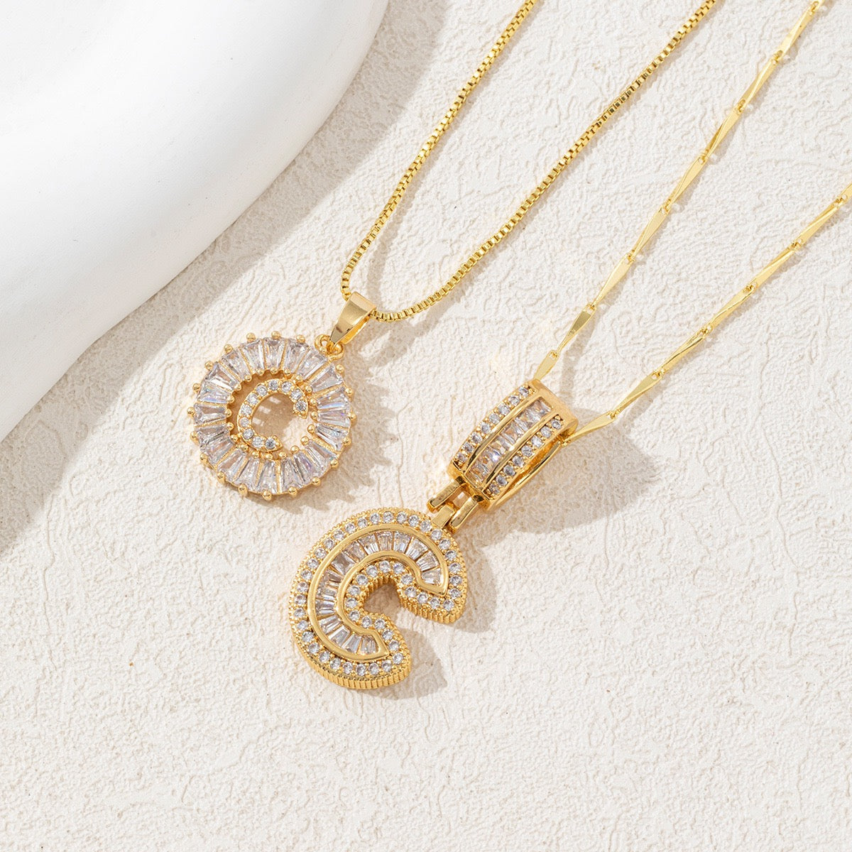 [Last Day 50% Off] 2-Pack - 18K Gold Initial Pendant Necklace（Free shipping）
