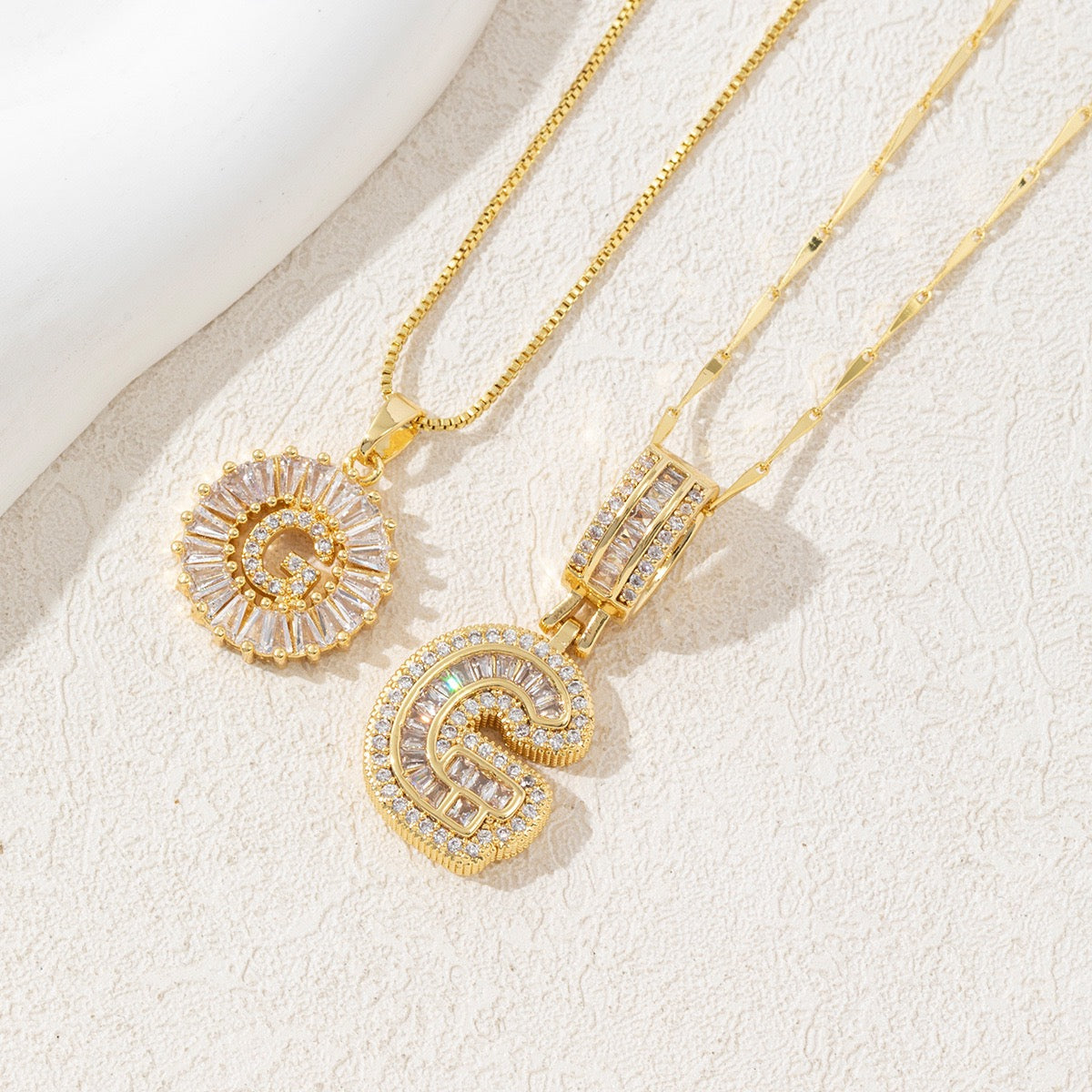 [Last Day 50% Off] 2-Pack - 18K Gold Initial Pendant Necklace（Free shipping）