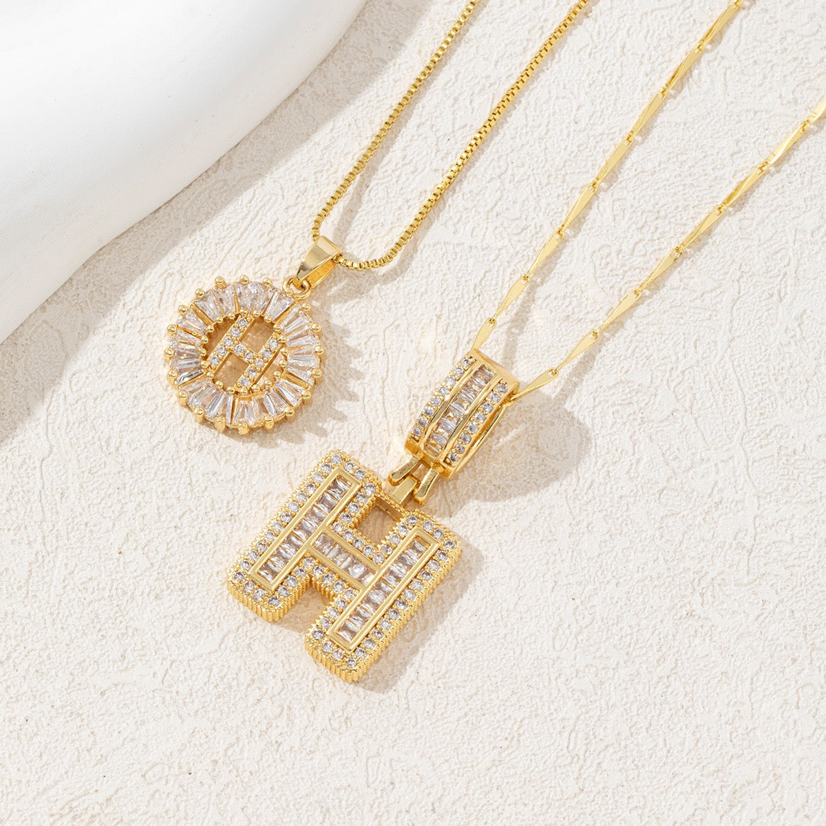 [Last Day 50% Off] 2-Pack - 18K Gold Initial Pendant Necklace（Free shipping）