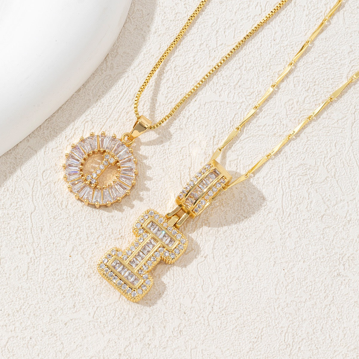 [Last Day 50% Off] 2-Pack - 18K Gold Initial Pendant Necklace（Free shipping）