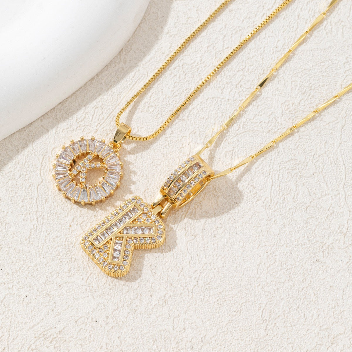 [Last Day 50% Off] 2-Pack - 18K Gold Initial Pendant Necklace（Free shipping）