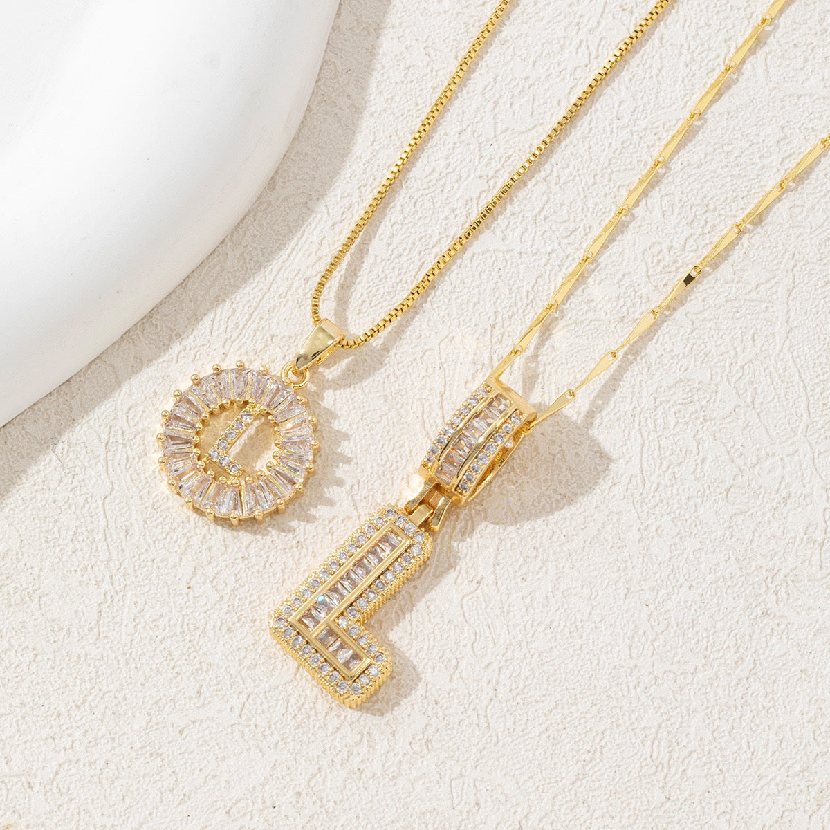 [Last Day 50% Off] 2-Pack - 18K Gold Initial Pendant Necklace（Free shipping）