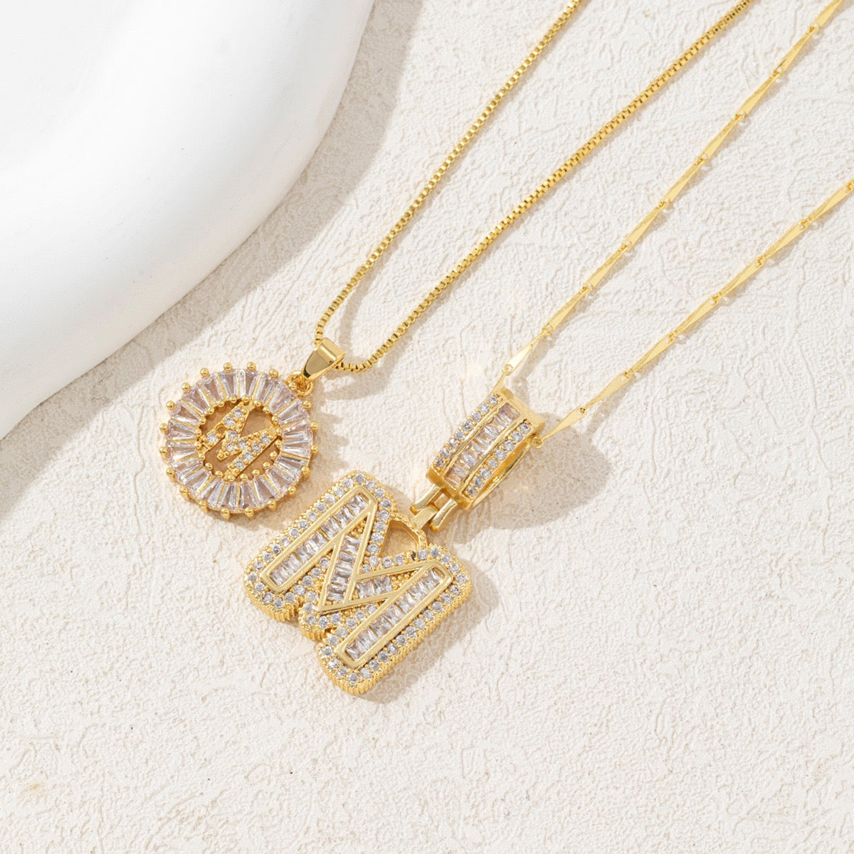 [Last Day 50% Off] 2-Pack - 18K Gold Initial Pendant Necklace（Free shipping）