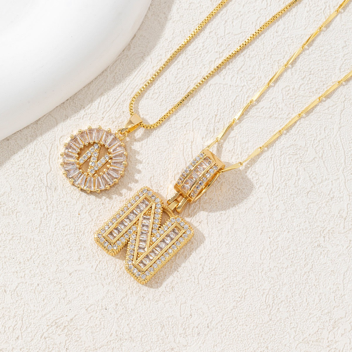 [Last Day 50% Off] 2-Pack - 18K Gold Initial Pendant Necklace（Free shipping）
