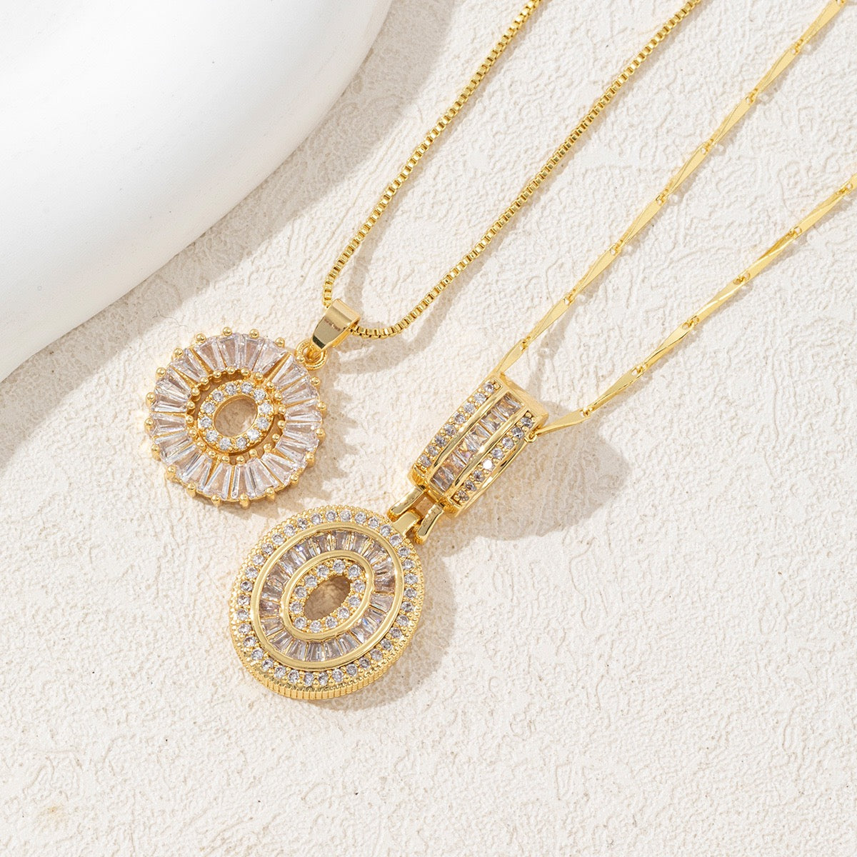 [Last Day 50% Off] 2-Pack - 18K Gold Initial Pendant Necklace（Free shipping）