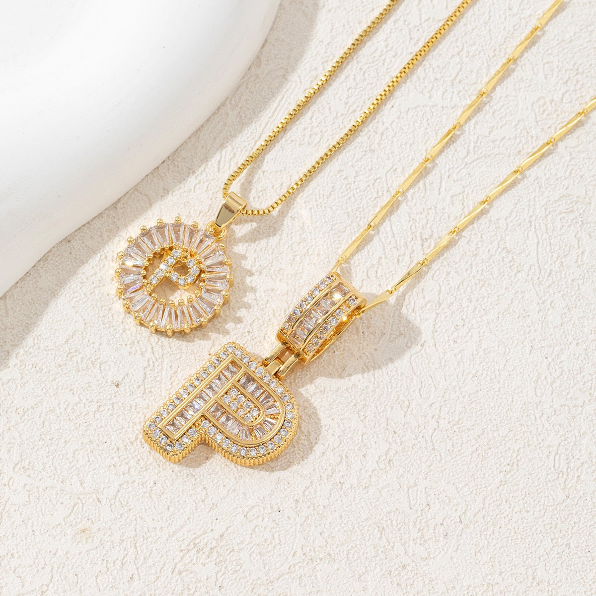 [Last Day 50% Off] 2-Pack - 18K Gold Initial Pendant Necklace（Free shipping）