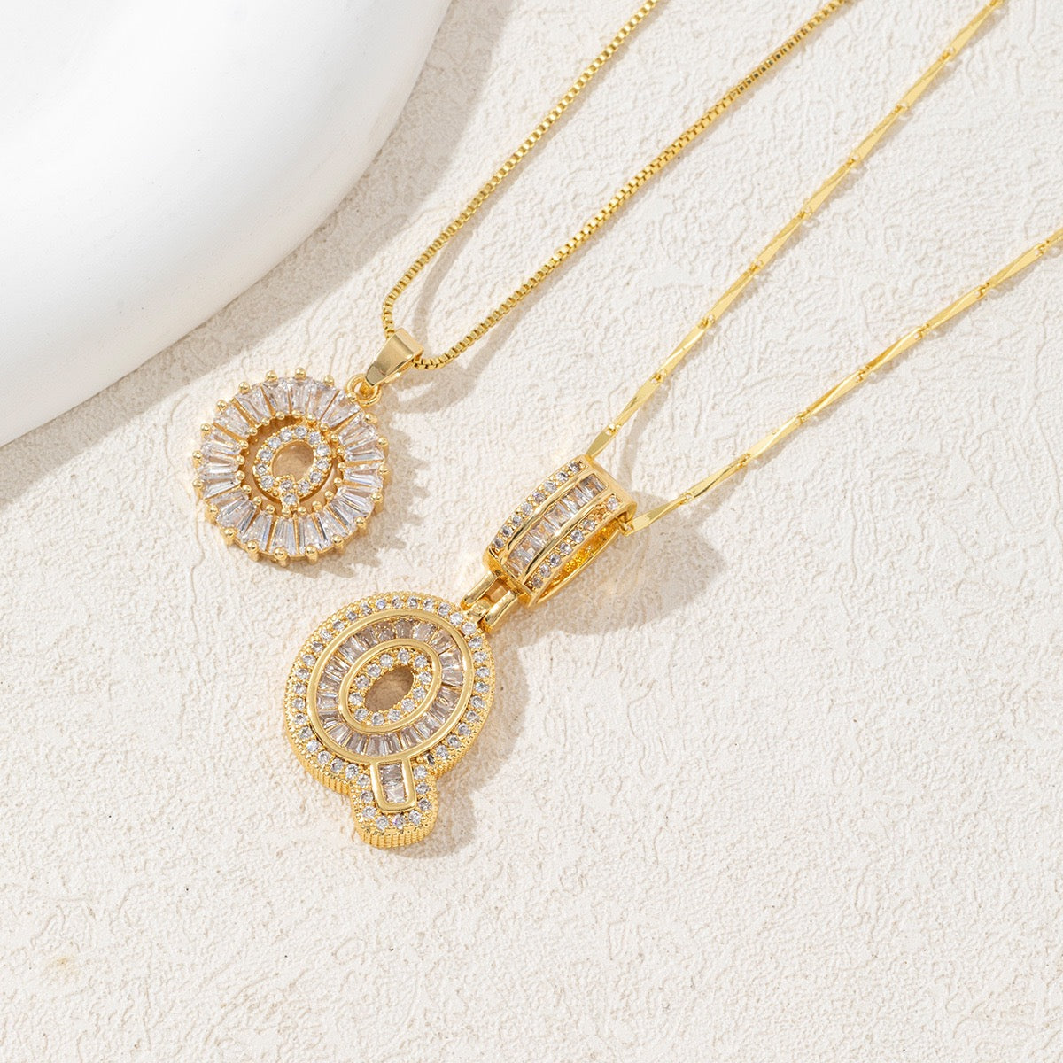 [Last Day 50% Off] 2-Pack - 18K Gold Initial Pendant Necklace（Free shipping）