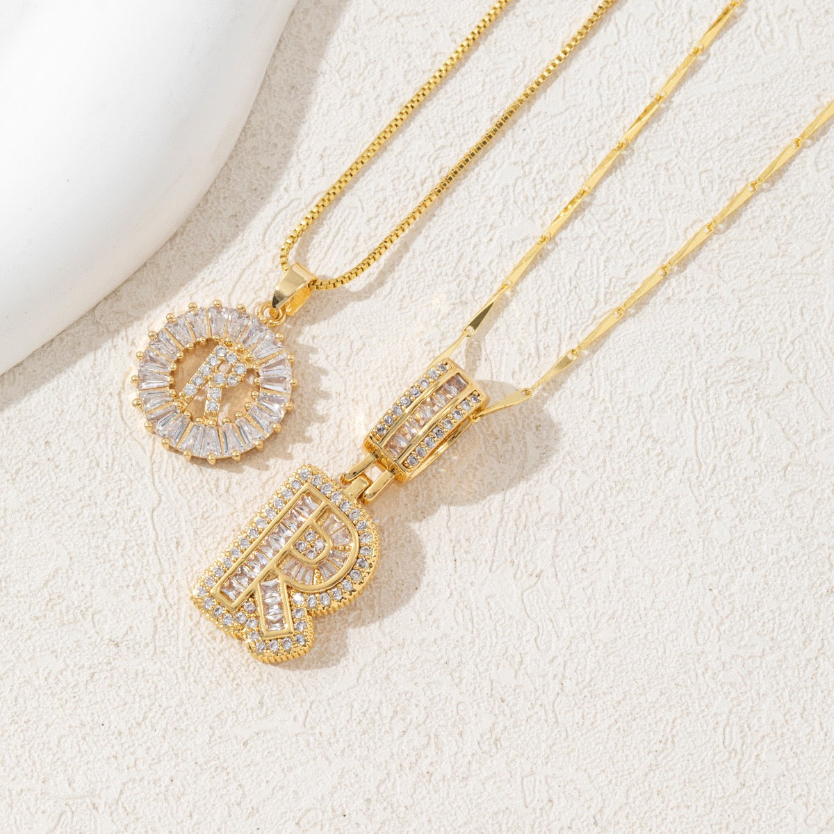 [Last Day 50% Off] 2-Pack - 18K Gold Initial Pendant Necklace（Free shipping）