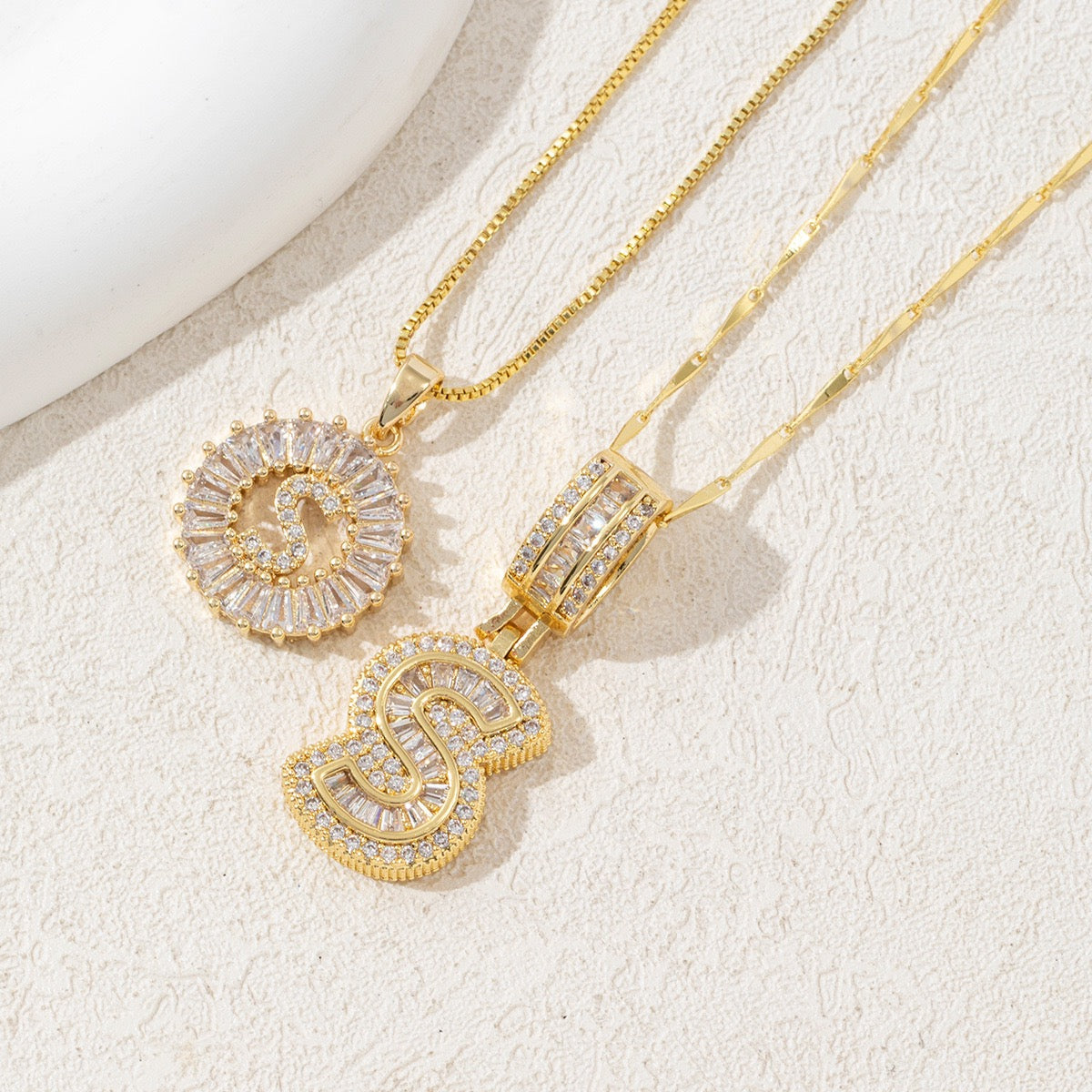 [Last Day 50% Off] 2-Pack - 18K Gold Initial Pendant Necklace（Free shipping）
