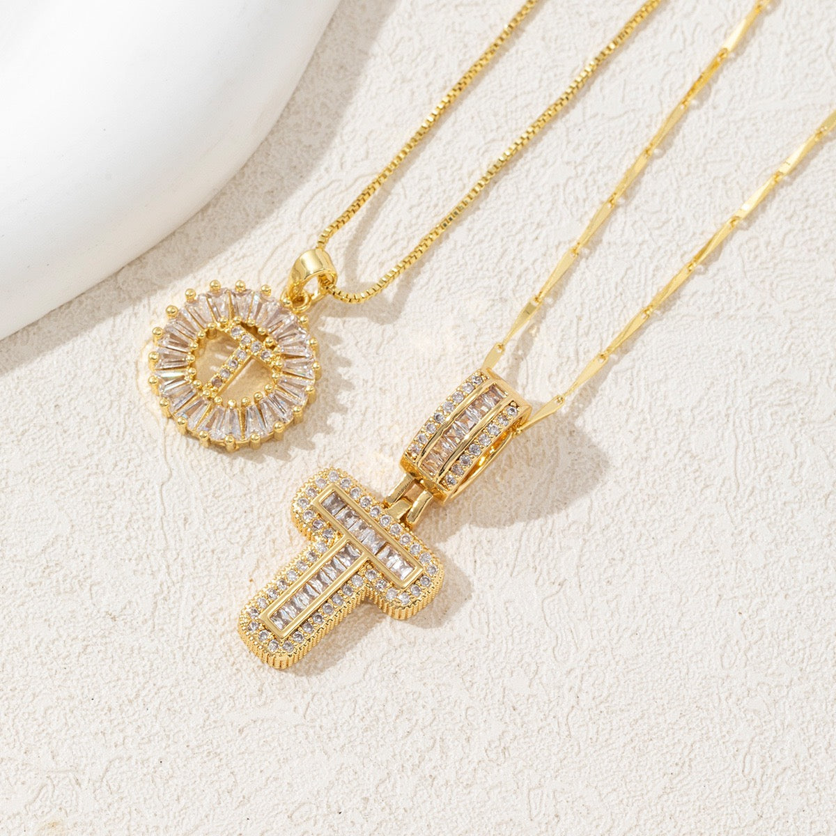 [Last Day 50% Off] 2-Pack - 18K Gold Initial Pendant Necklace（Free shipping）
