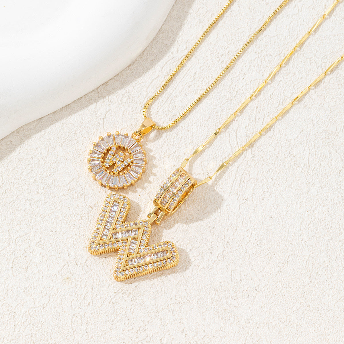 [Last Day 50% Off] 2-Pack - 18K Gold Initial Pendant Necklace（Free shipping）