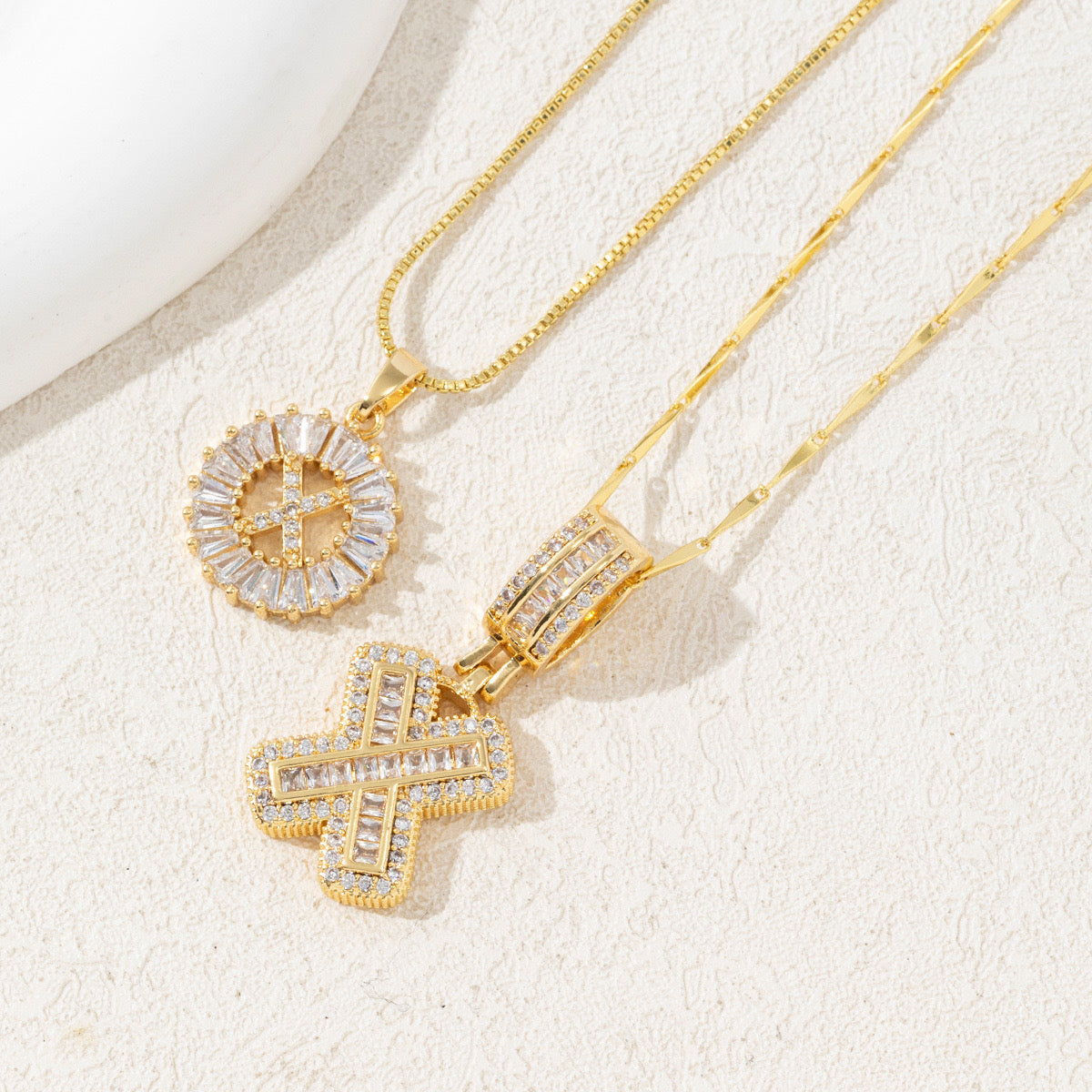 [Last Day 50% Off] 2-Pack - 18K Gold Initial Pendant Necklace（Free shipping）