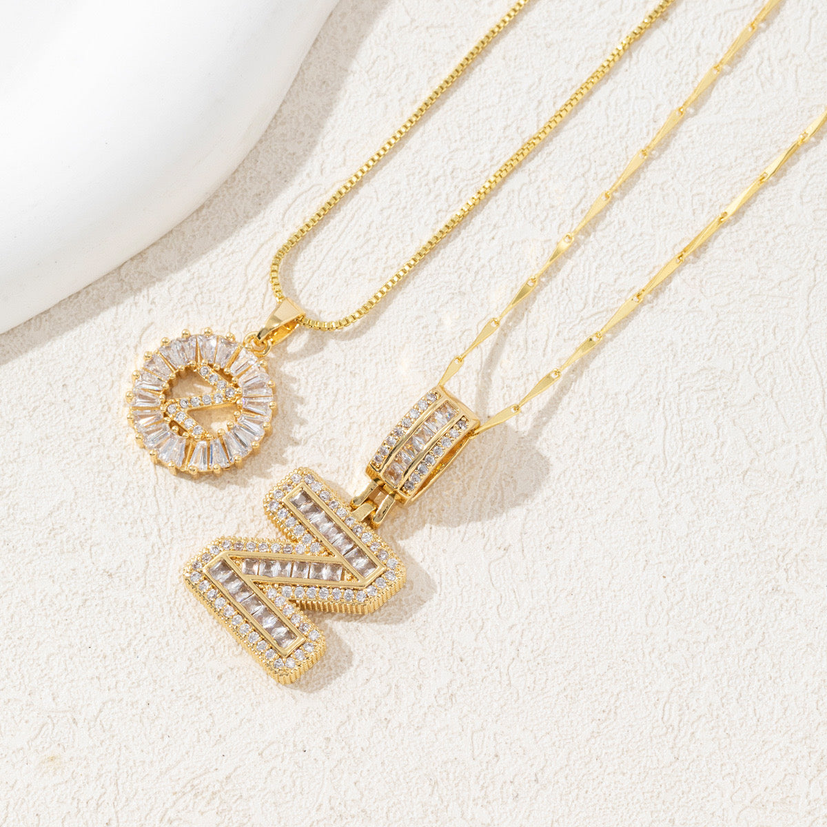[Last Day 50% Off] 2-Pack - 18K Gold Initial Pendant Necklace（Free shipping）