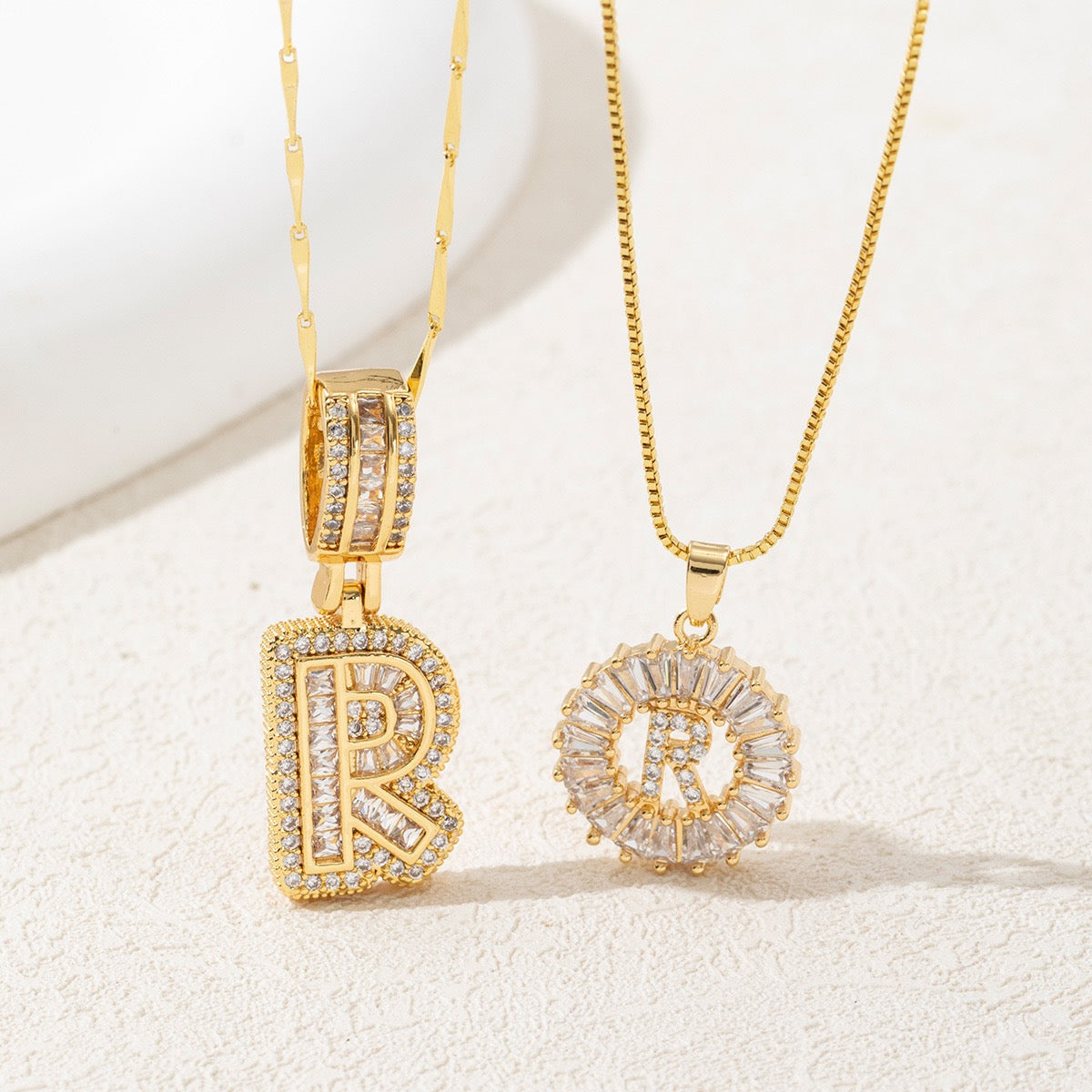 [Last Day 50% Off] 2-Pack - 18K Gold Initial Pendant Necklace（Free shipping）