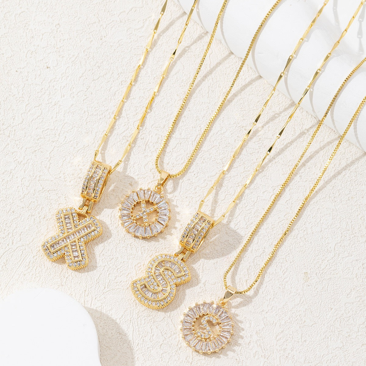[Last Day 50% Off] 2-Pack - 18K Gold Initial Pendant Necklace（Free shipping）