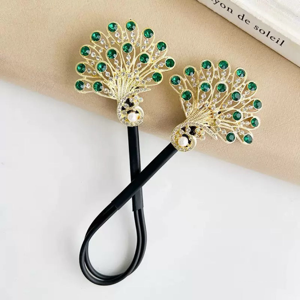 Crystal pearl peacock hair curler (🔥buy 2 get 1 free+free shiping)