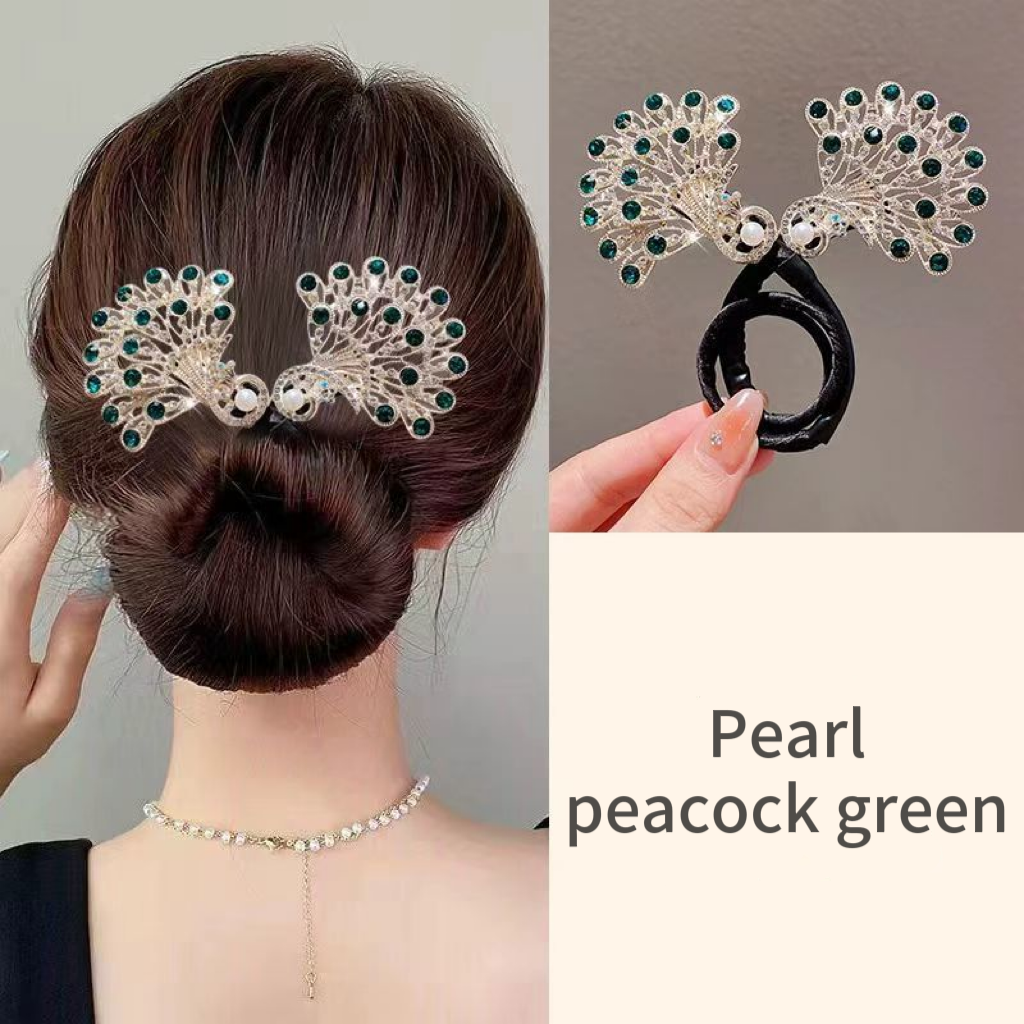 Crystal pearl peacock hair curler (🔥buy 2 get 1 free+free shiping)