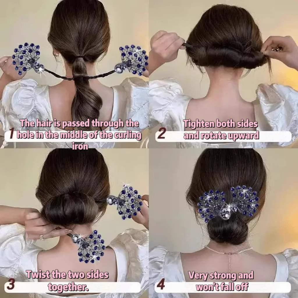 Crystal pearl peacock hair curler (🔥buy 2 get 1 free+free shiping)