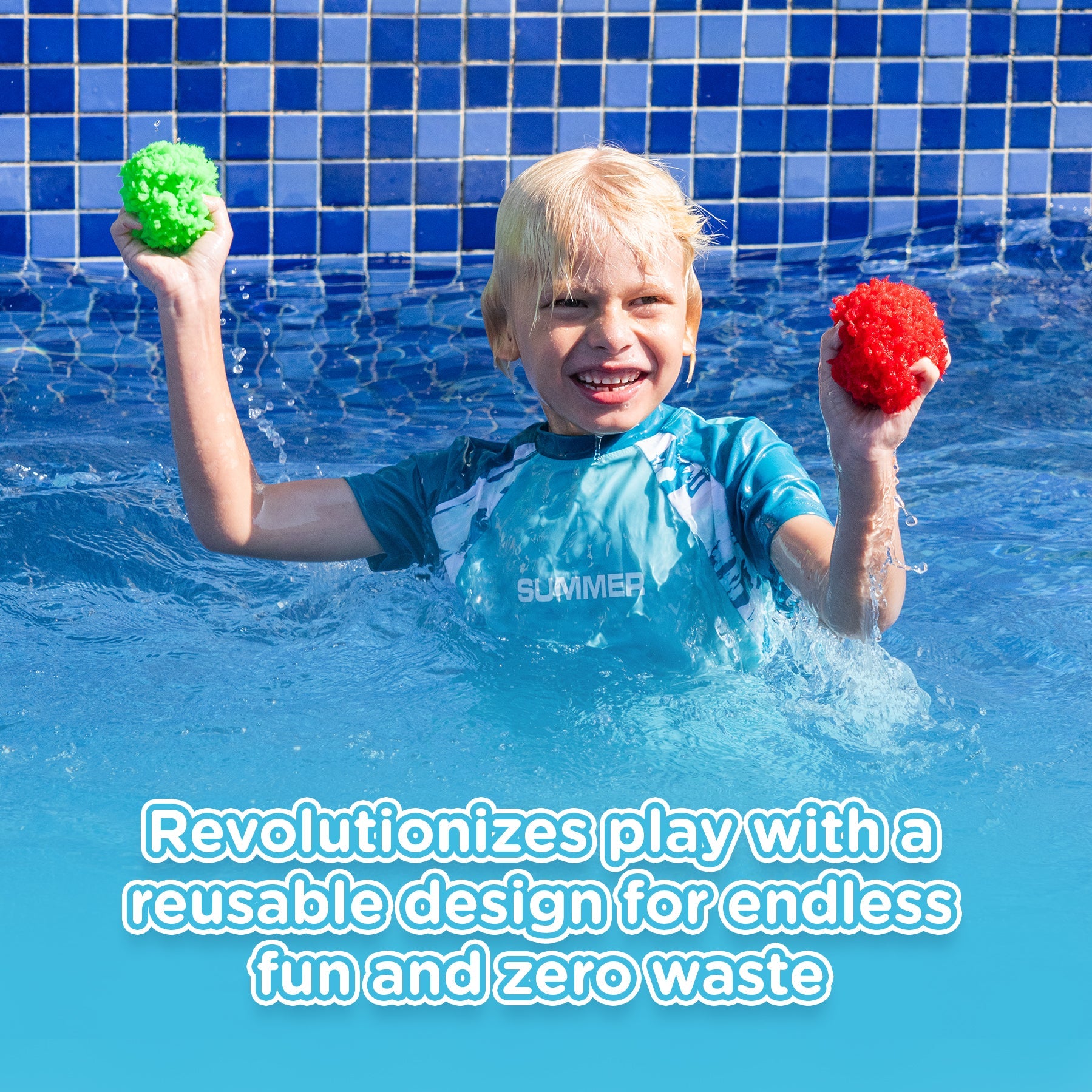 Kids Outdoor Pool Toys Reusable Sponge Water Ball (Buy 10 Get 30 Free)