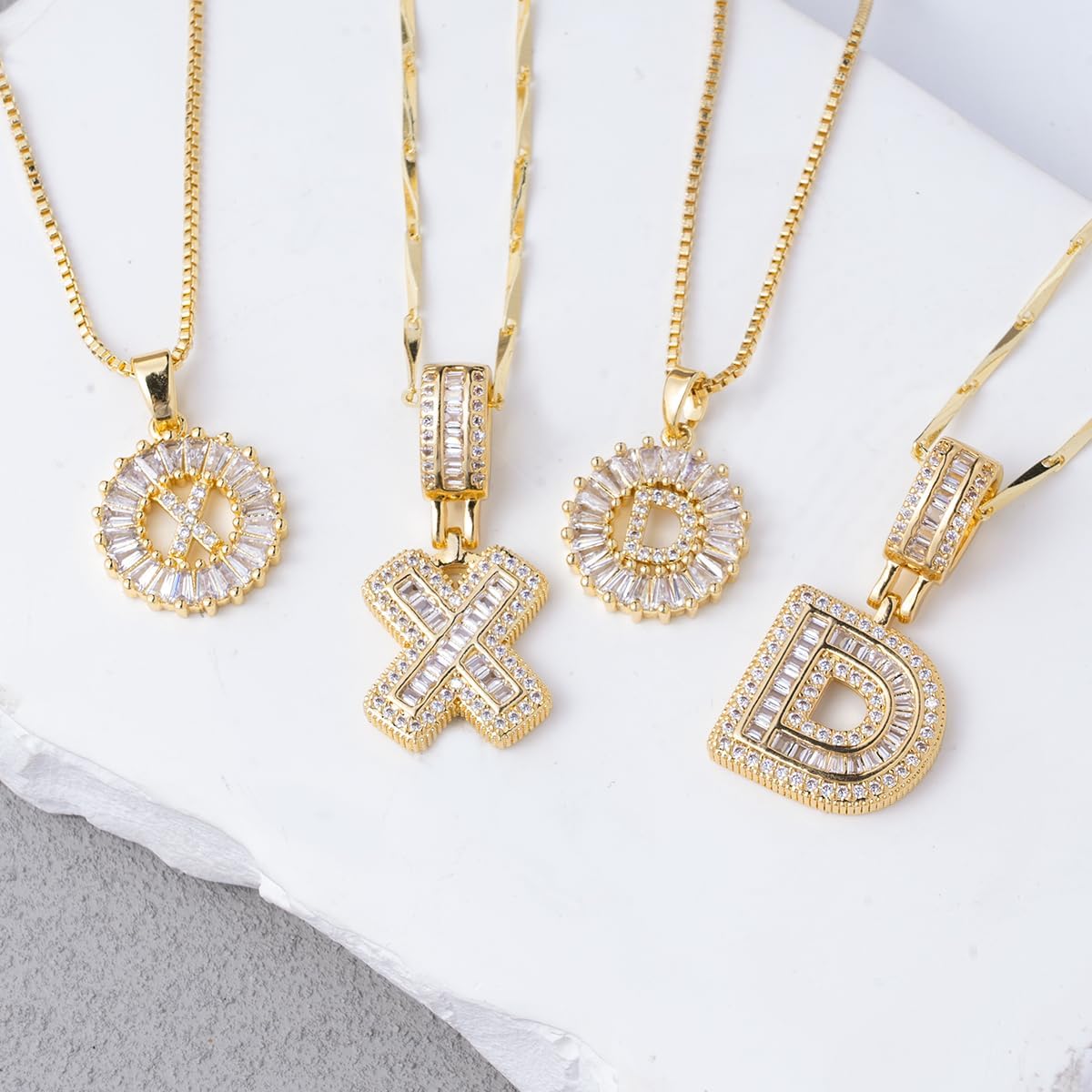 [Last Day 50% Off] 2-Pack - 18K Gold Initial Pendant Necklace（Free shipping）