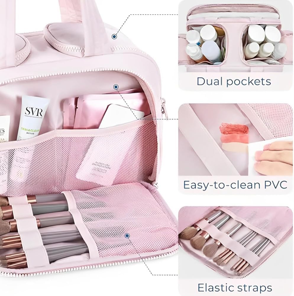 Portable multifunctional cosmetic bag, toiletry bag, travel bag