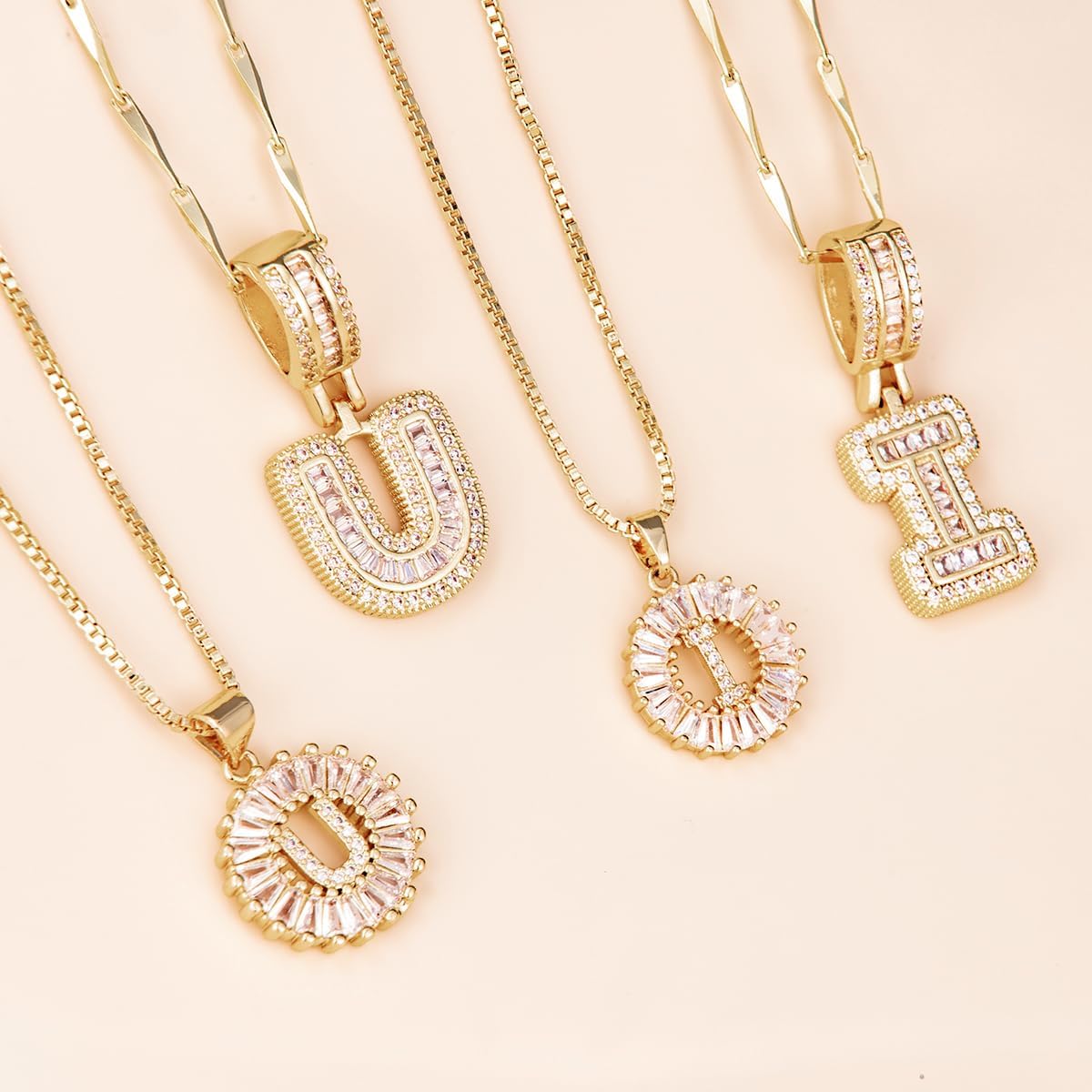 [Last Day 50% Off] 2-Pack - 18K Gold Initial Pendant Necklace（Free shipping）