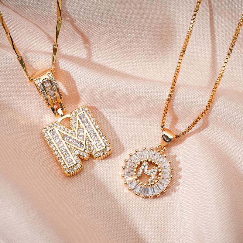 [Last Day 50% Off] 2-Pack - 18K Gold Initial Pendant Necklace（Free shipping）