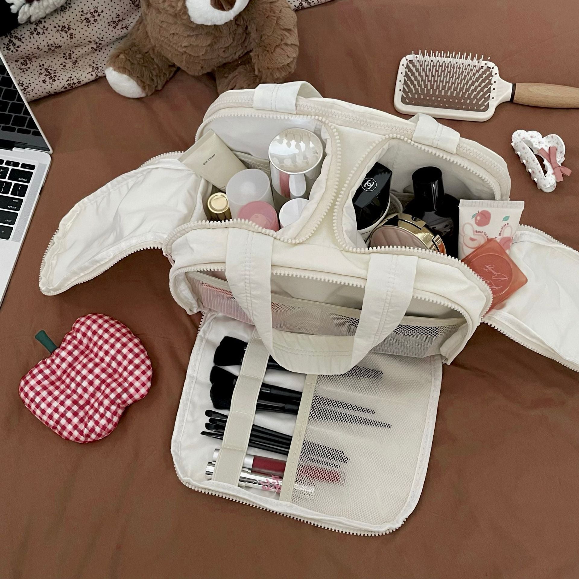 Portable multifunctional cosmetic bag, toiletry bag, travel bag