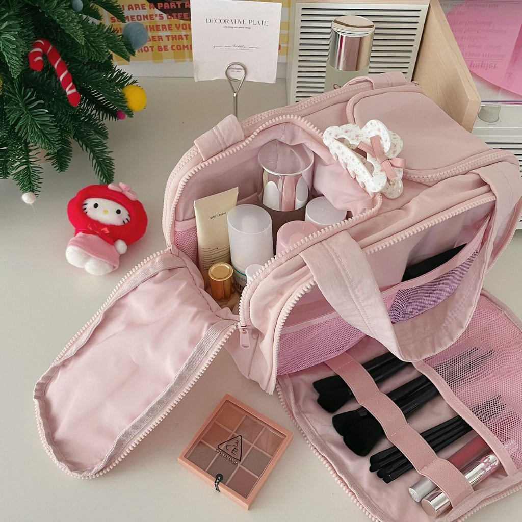 Portable multifunctional cosmetic bag, toiletry bag, travel bag