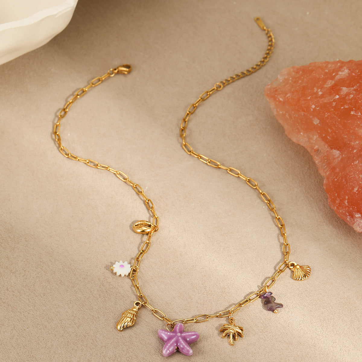 Shell Natural Stone Pendant Necklace Bracelets