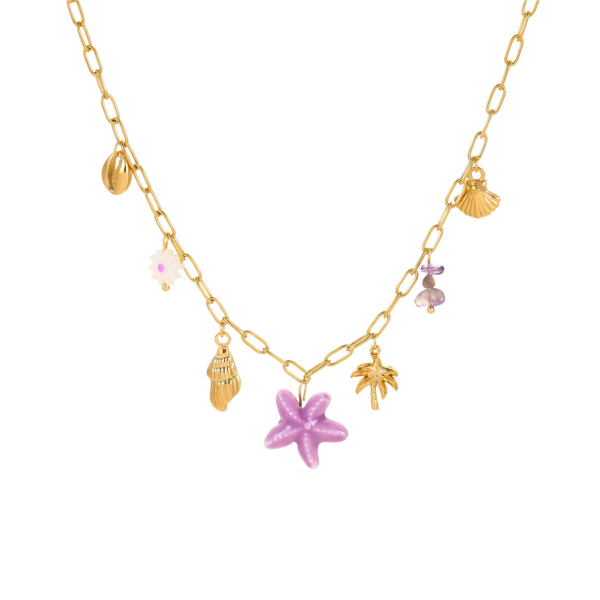 Shell Natural Stone Pendant Necklace Bracelets