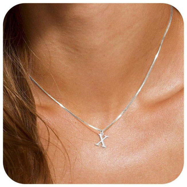 18K Gold Plated Delicate Alphabet Necklace A-Z Personalized Gift Fashion Jewelry