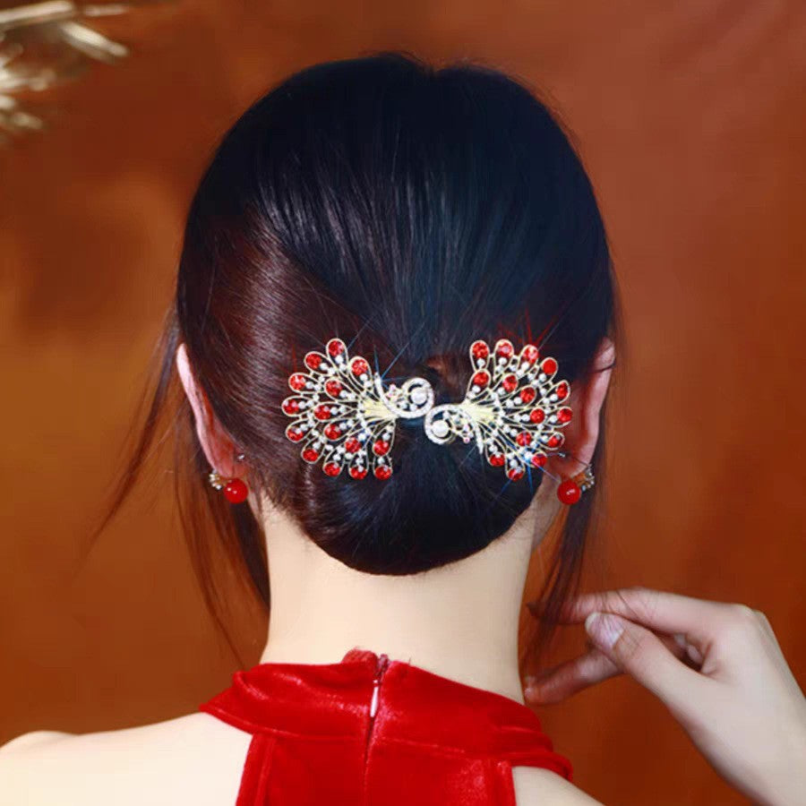 Crystal pearl peacock hair curler (🔥buy 2 get 1 free+free shiping)