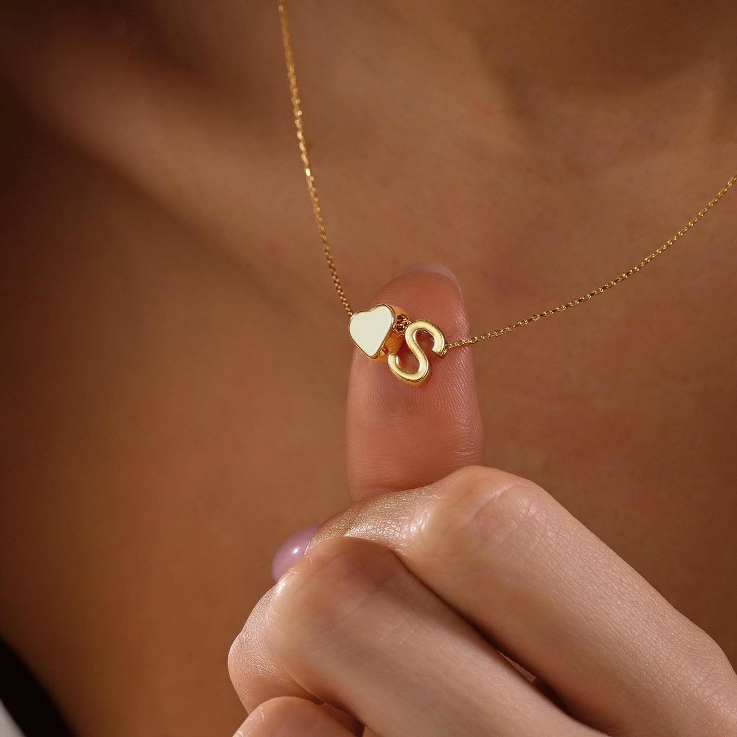 ❤️Love letter necklace 18K gold-plated clavicle chain